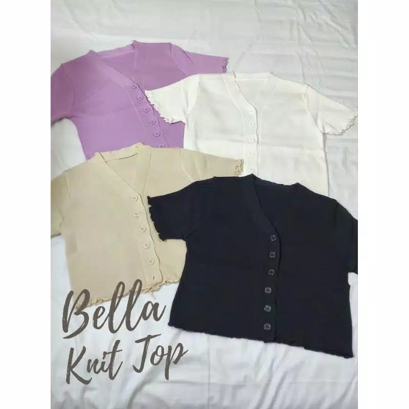 BEFAST - ZEC Blus KALICA / Bella Knit RIB / Blouse Crop Polos Terbaru / Blus Wanita Tangan Pendek / Blouse Banyak Model / Blouse Korean