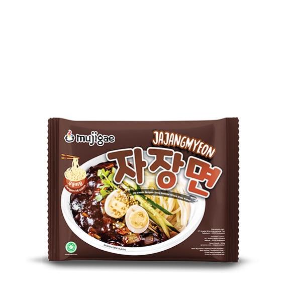 

↞ BUNDLE Mujigae Topokki 170gr / Mujigae Jajangmyeon Mie Saus Kedelai Hitam Mie Korea (265gr) コ