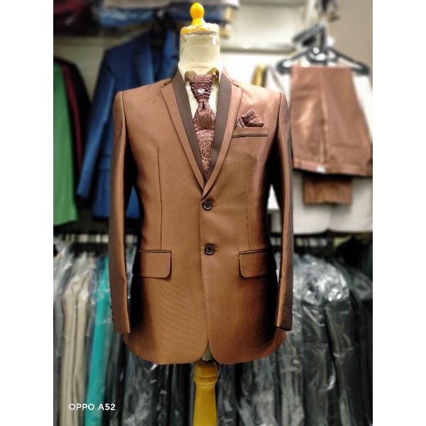 setelan jas taracota jas coklat bata jas nikah jas wedding jas pesta jas slimfit jas pria formal
