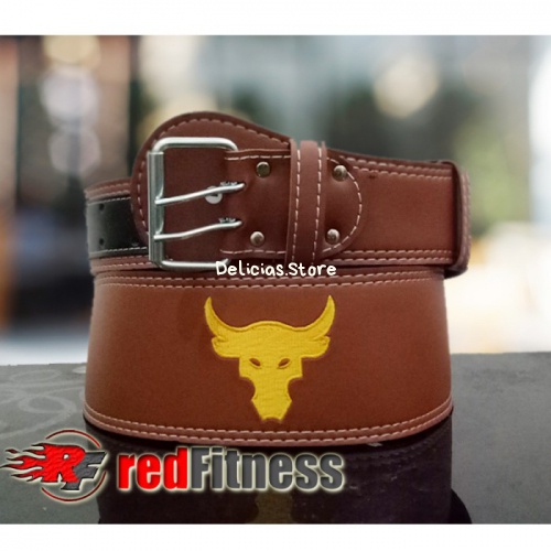 Sabuk Fitness Bahan Semi Kulit - Cokelat, M 065