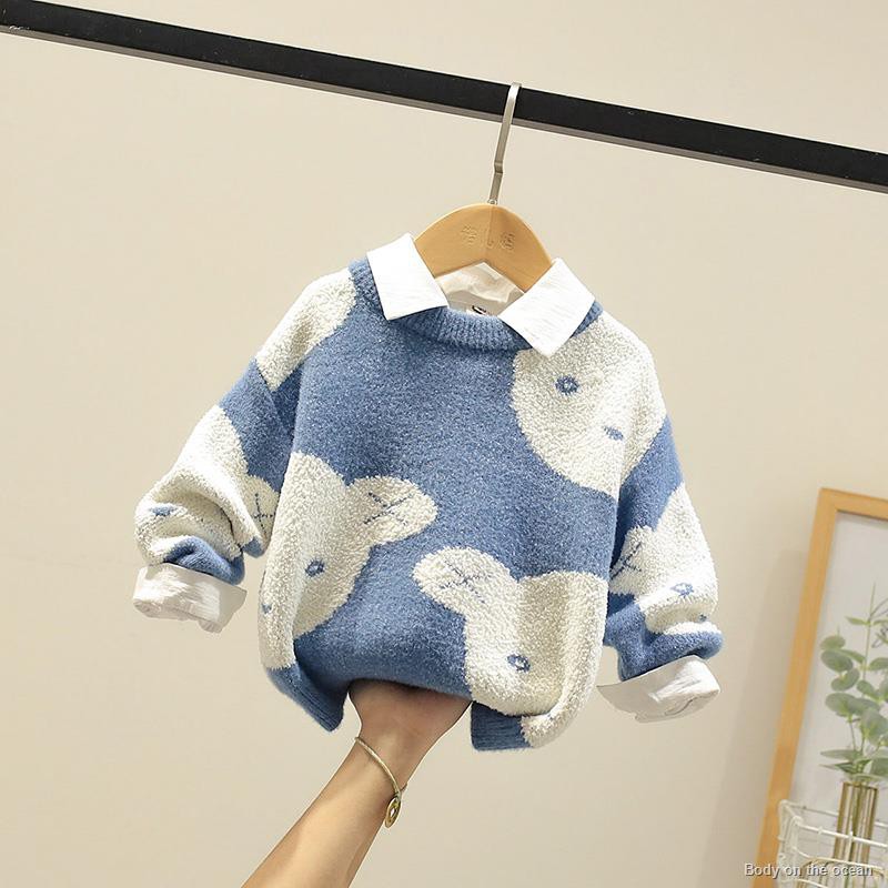  Sweater  Rajut  Anak  Laki Laki Perempuan  Lengan Panjang 