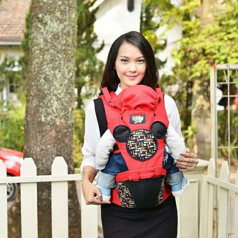 Gendongan Bayi Baby Hipseat Baby Joy , Gendongan Bayi Depan Motif Minnie Gendongan Hipseat Baby Joy