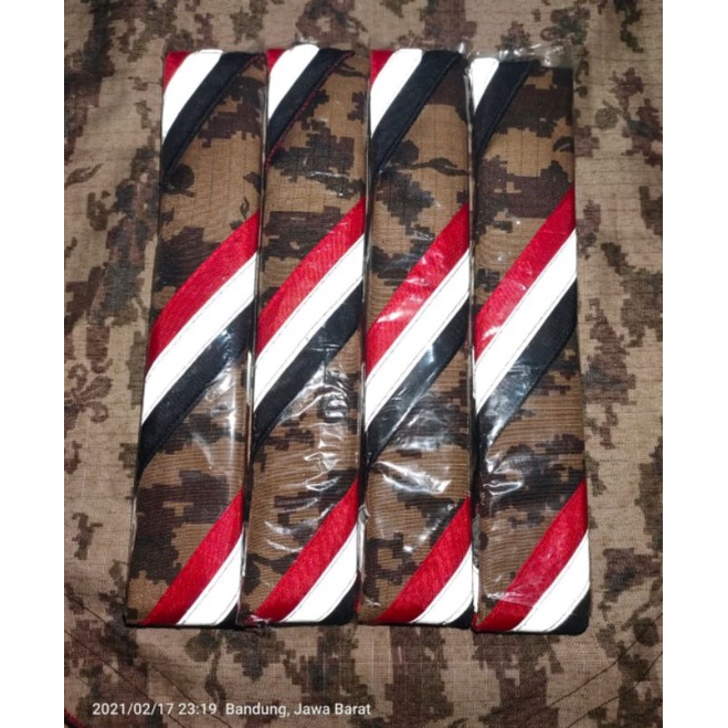 scraf loreng pramuka Lis merah hitam