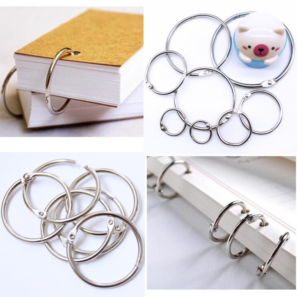 Nickolas1 Pengikat Cincin Logam Kantor Album Foto DIY Album Scrapbook Split Ring High Quality Binding Supplies Circle Book Binder