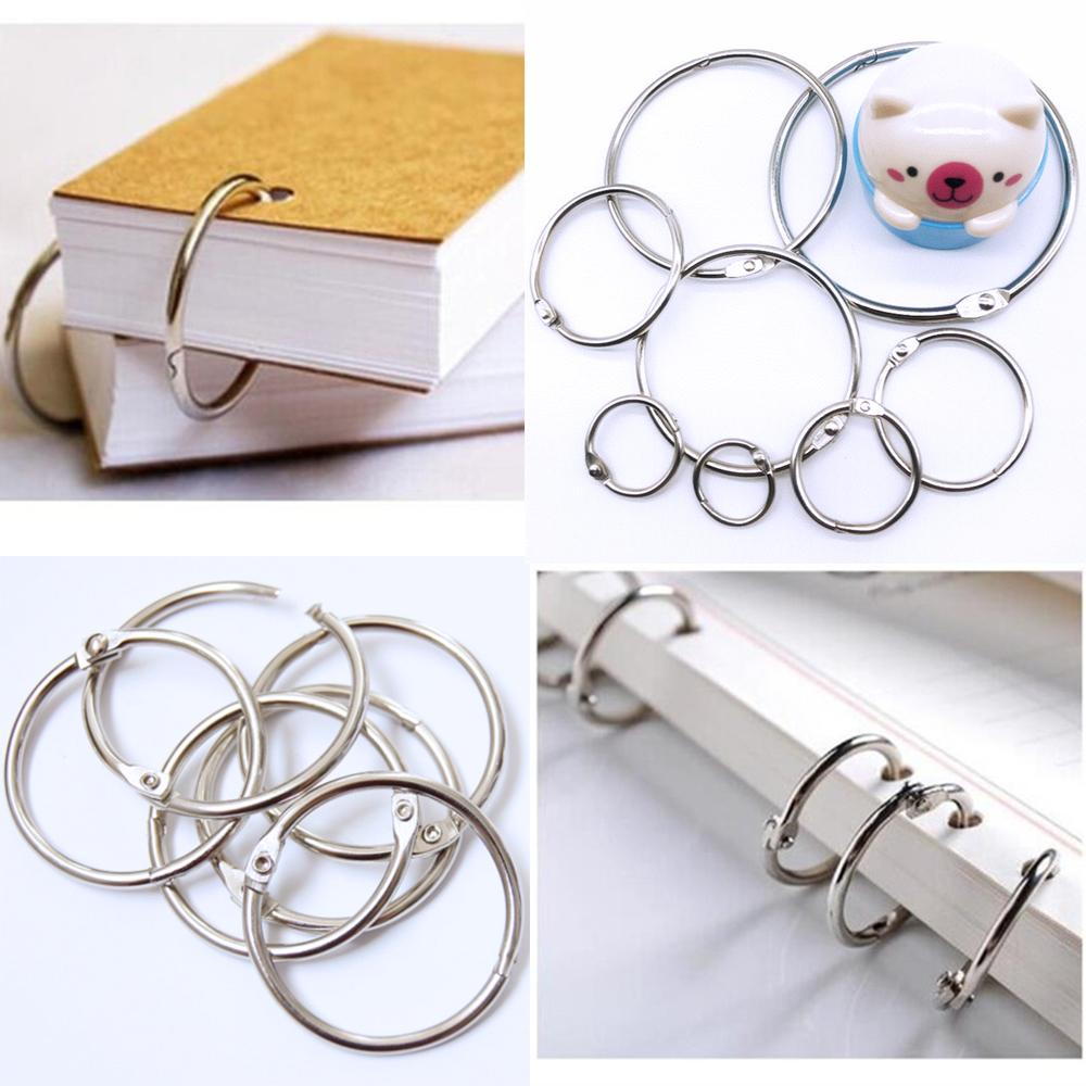 Quinton Metal Ring Binder 10 Pcs Rumah Scrapbook Split Ring Kualitas Tinggi Multifungsi Pengikat Persediaan Lingkaran Buku Binder