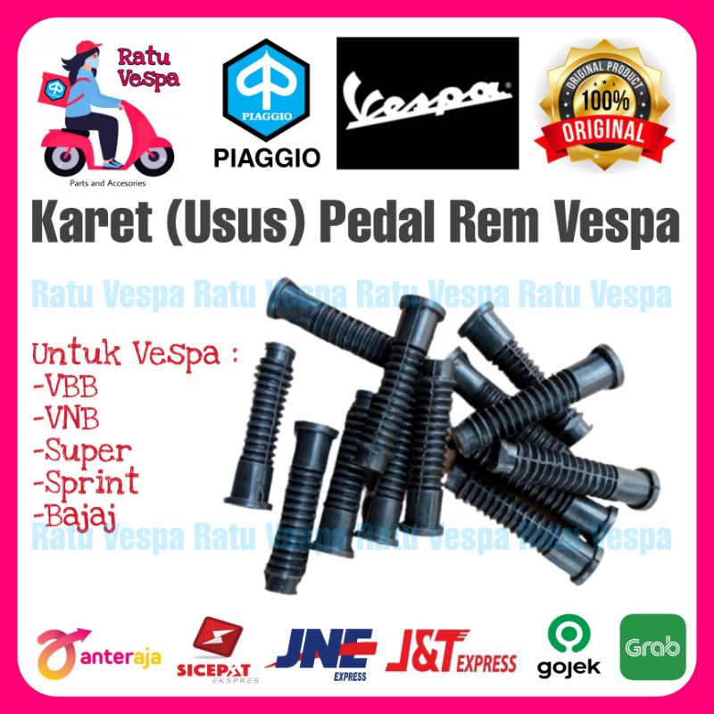 Karet Usus (Cacing) Pedal rem Vespa VBB/VNB,Super,Sprint,BAJAJ