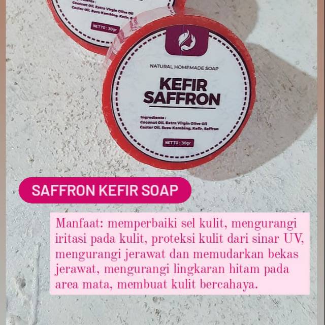 

saffron kefir soap / sabun kefir saffron