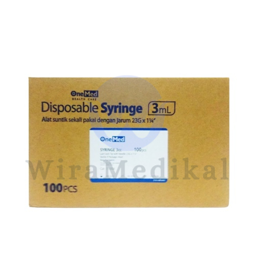 Disposable Syringe 1cc, 3cc, 5cc, 10cc OneMed - Spuit 1ml, 3ml, 5ml, 10ml, One Med