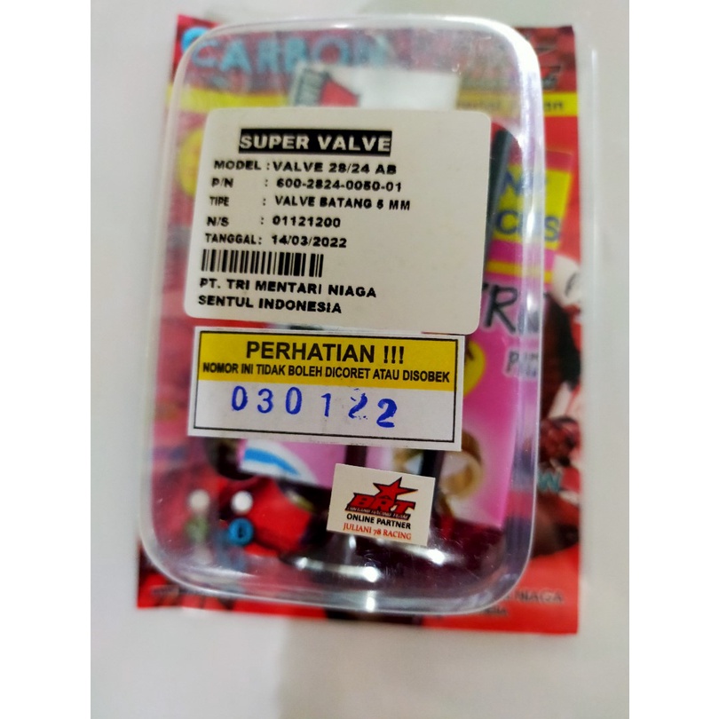 Klep BRT 28/24 Batang 5mm