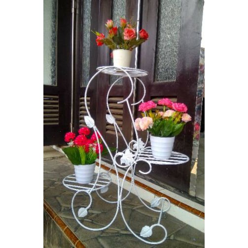 Standing pot Rak besi pot bunga vas bunga rak bunga susun