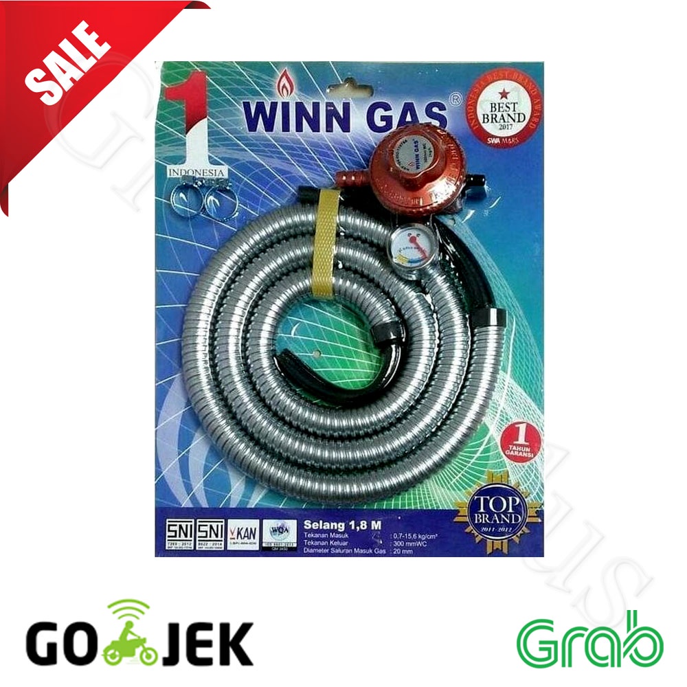 WINN GAS Regulator dan Selang 1,8 M - Garansi 1 Tahun