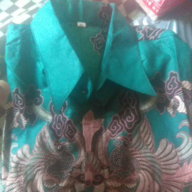 Kemeja Batik Pria Lengan Panjang Size M L Xl Xxl Bswart Batik Hrb026 Kenongo Hem Panjang Padi