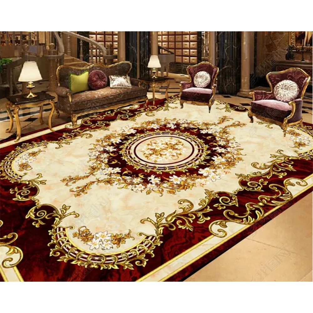 European Style Carpet Non Slip Waterproof Self Adhesive Bedroom 3d Floor Tiles Custom Home Shopee Indonesia