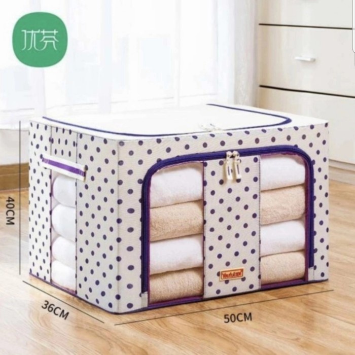 

Double Zipper Large Box 2 Pintu Frame Baja Storage Box 66 Liters - 66LTR UnguPOLKA