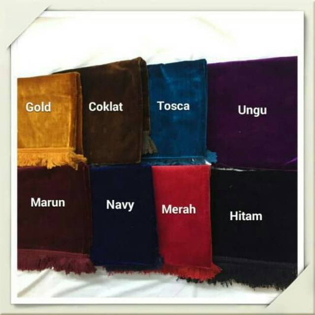 Sajadah polos turki tanpa motif sajadah turky polos full plan sajadah beludru polos
