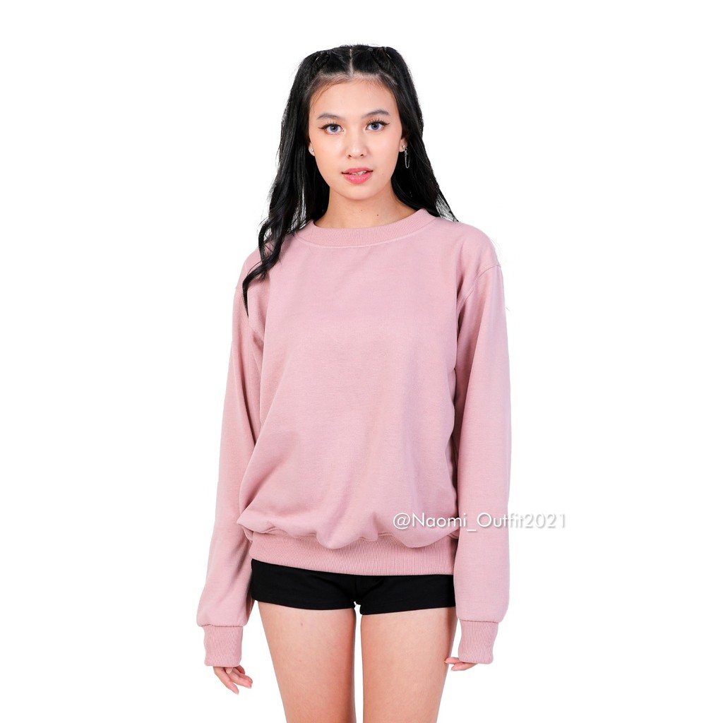 SWEATER |BASIC SWEATER POLOS |SWEATER PRIA |SWEATER WANITA |WARNA DUSTY PINK | SIZE M-XXL