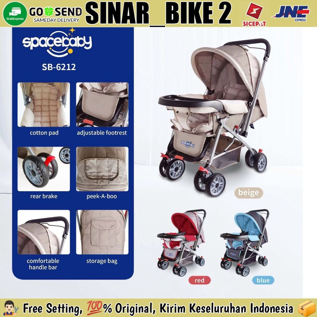 Baby Stroller Kereta Dorong Baby SB-6212//6055 // 6055A // 6215 // 6155 // 6128 Bisa Hadap Depan Dan Belakang
