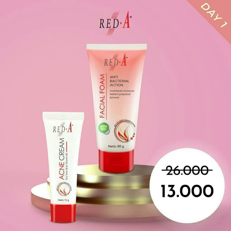 Paket Facial Foam Acne Skin 1 Acne Cream Red A 1