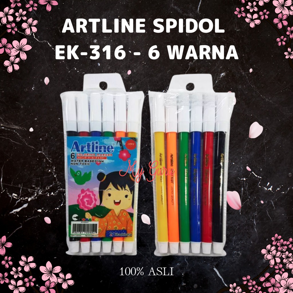 

[SET] SPIDOL KECIL ARTLINE EK-316 6 WARNA