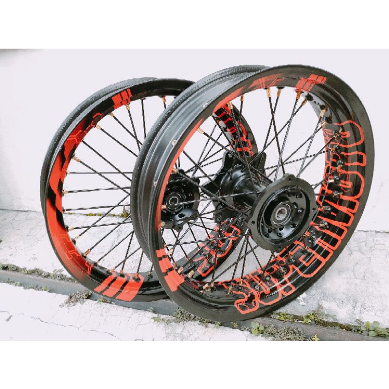 VELG SUPERMOTO SUPER MOTO HONDA CRF 150 CRF150 L KLX D-TRACKER 150 KLX150 WR155 WR 155 CUSTOM TULISAN SUPERMOTO VELG PROTECH