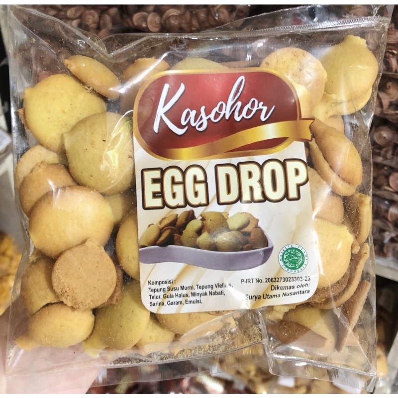 

Cemilan biskuis egg drop