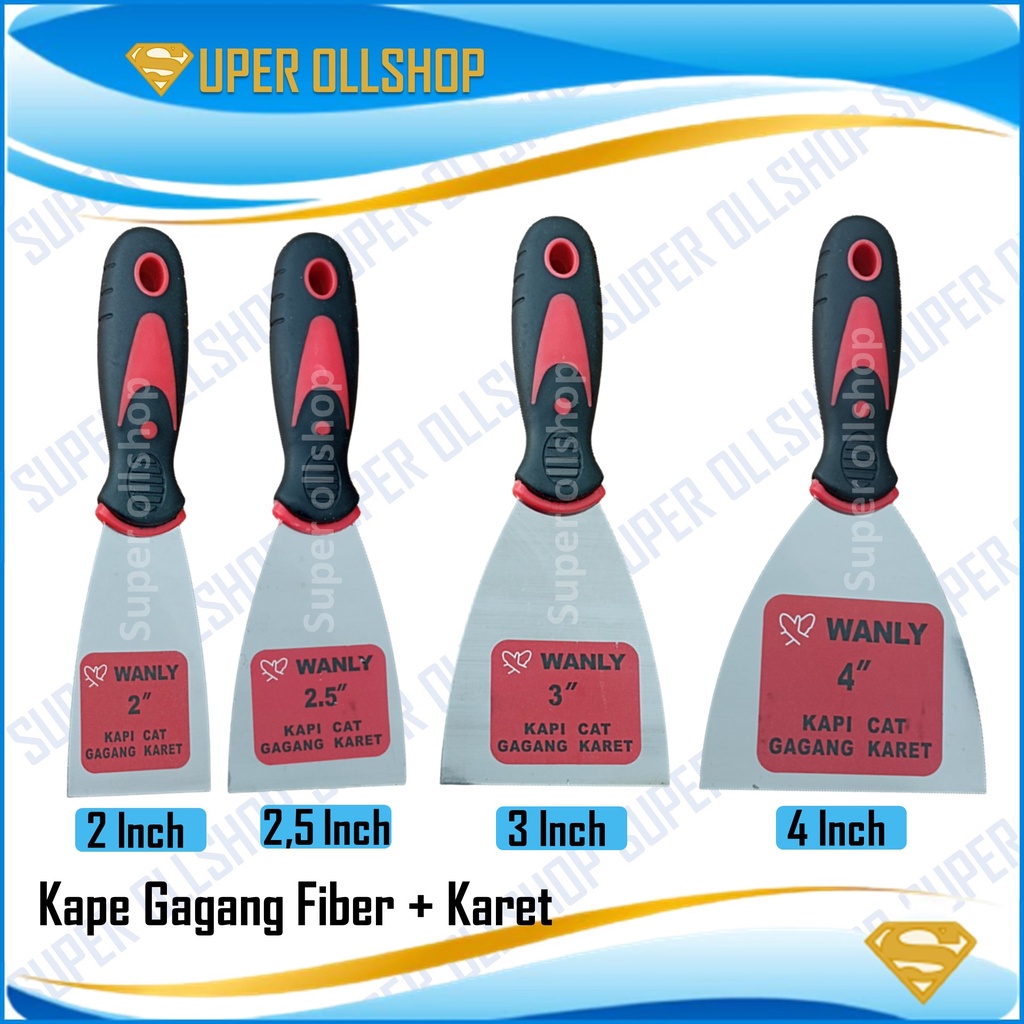 Kape Kapi Cat Screper Skrap Skraper Sliper Gagang Fiber Karet 2 Inch 2.5 Inch 3 Inch 4 Inch