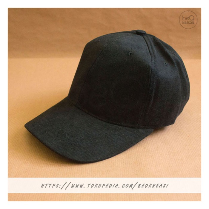 Topi Baseball Hitam Dewasa Polos Pria Wanita Casual Sport