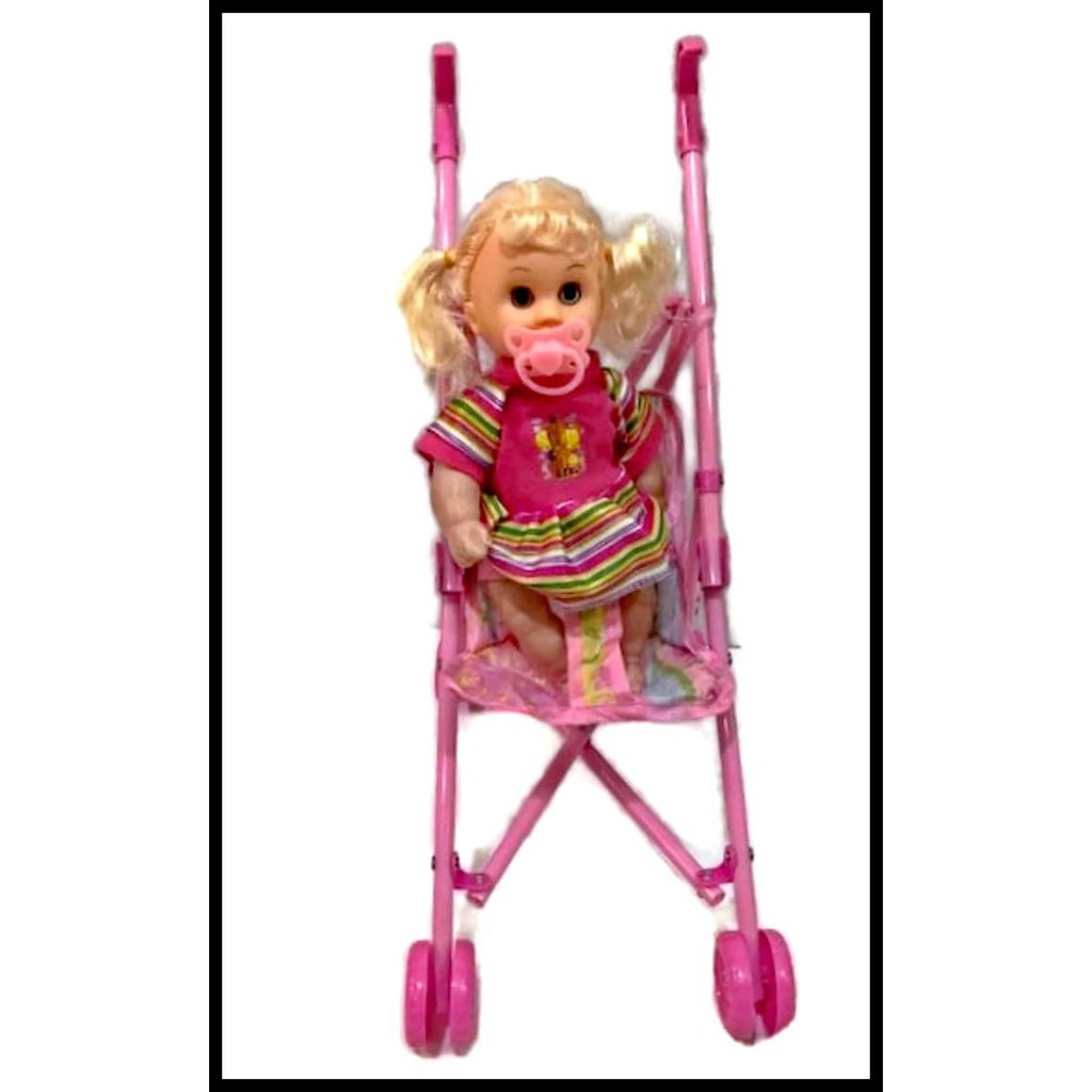 Mainan Anak Perempuan Boneka Bayi Stoller Bisa Nangis
