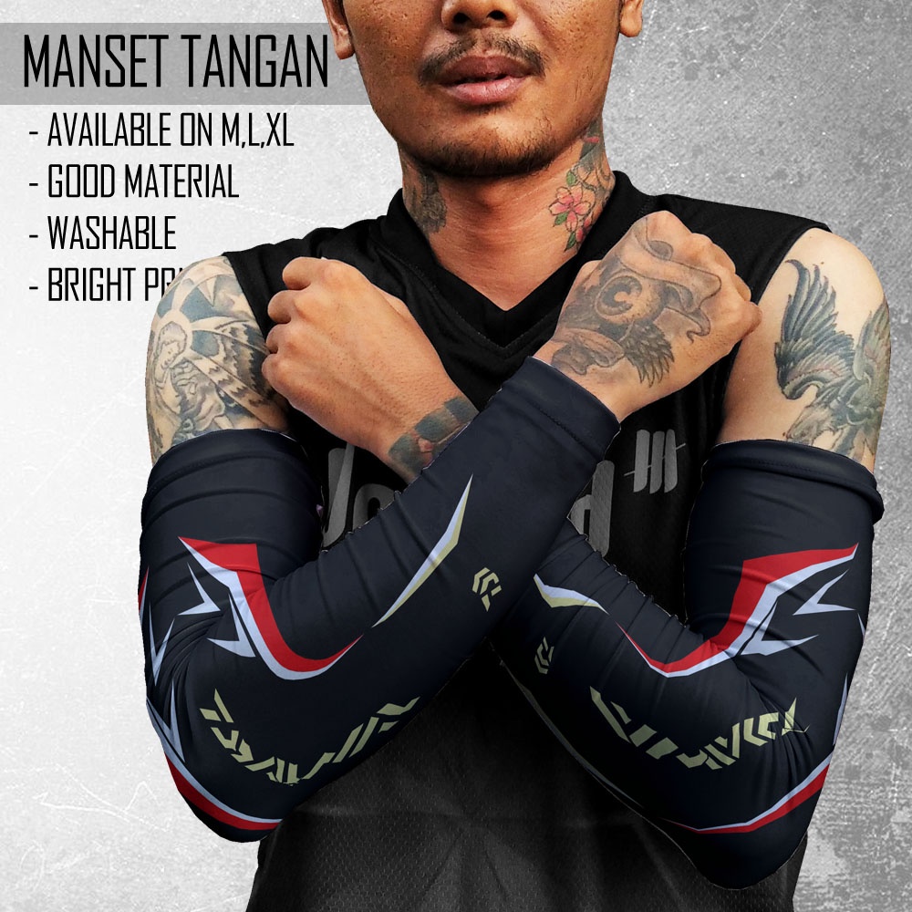 Manset Tangan Arm Sleeve Deker Lengan Pria Wanita Mancing Elastis 209 - Handsock Deker Voli