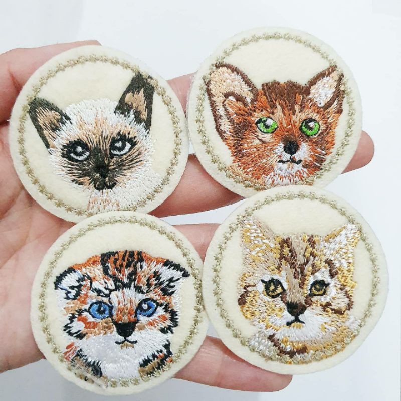 Patch Iron Kucing/Patch Bordir Kucing