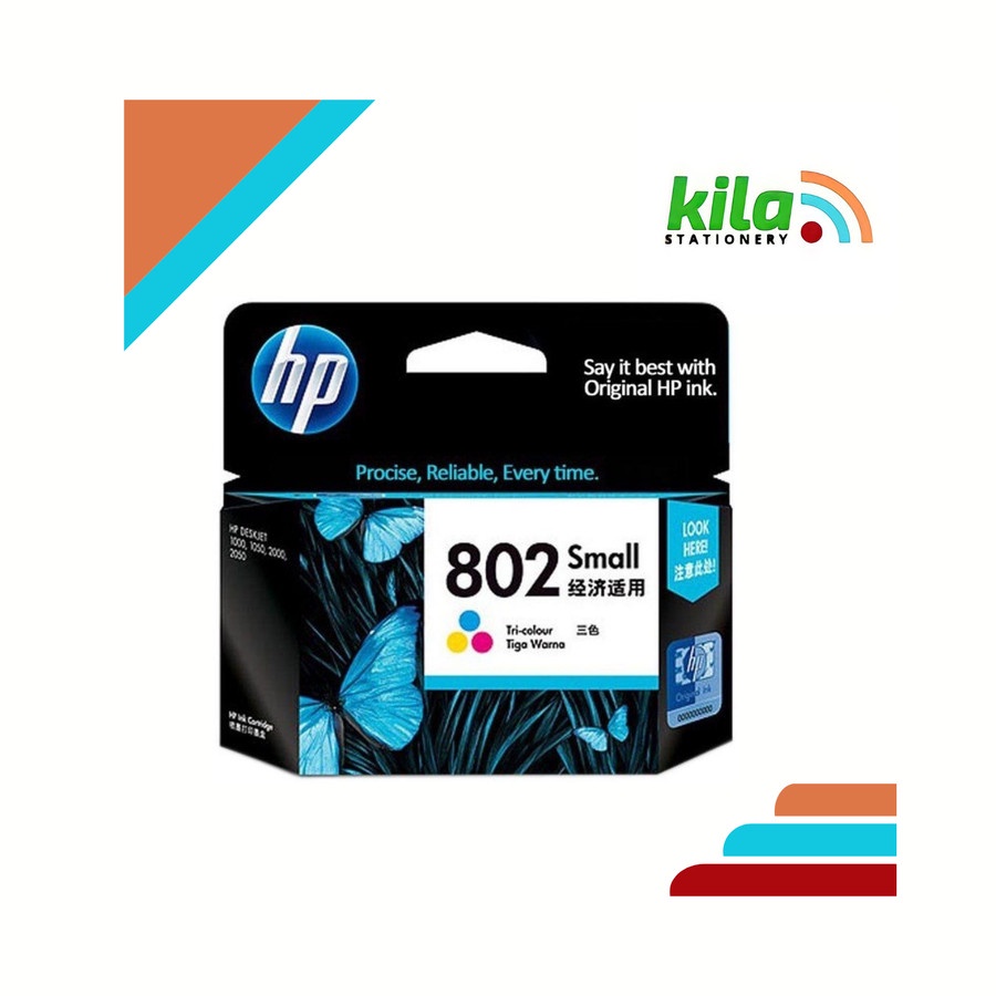 Tinta HP 802 Colour = Deskjet 1000,1010, 1050, 1510, 2000, 2050, etc