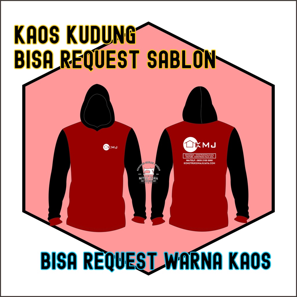 Kaos kudung baju bertopi promosi usaha toko bangunan toko pertanian, kaos basahan kerja lengan panja