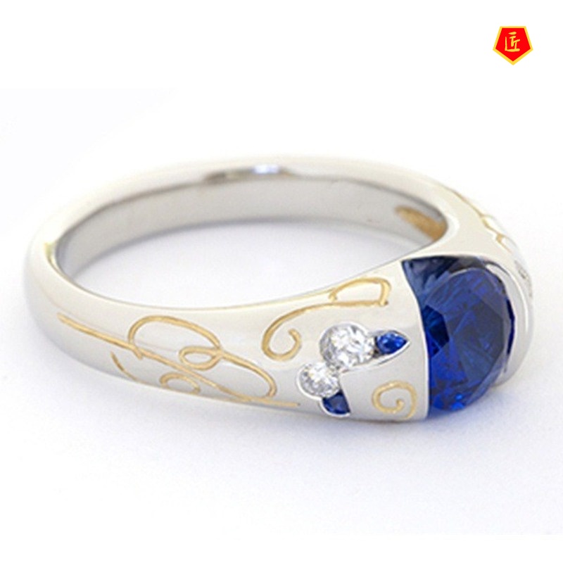 [Ready Stock]Minimalist Creative Blue Gemstone Bee Ring