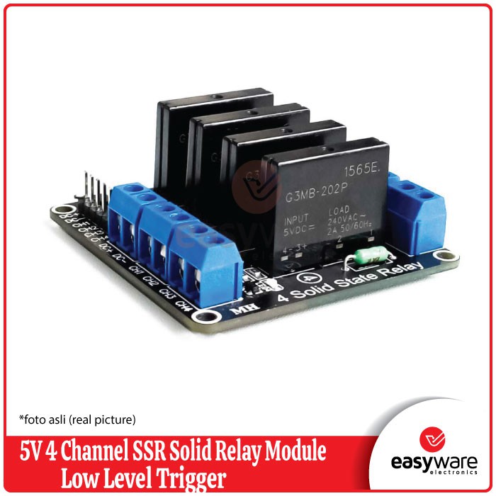 5V 4 Channel SSR Solid State Relay module high or low level trigger