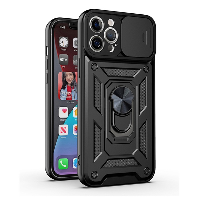 Case Pelindung Kamera Magnetik Shockproof Untuk iPhone 7 8 Plus SE 2020 13 12 11 Pro XS Max X XR