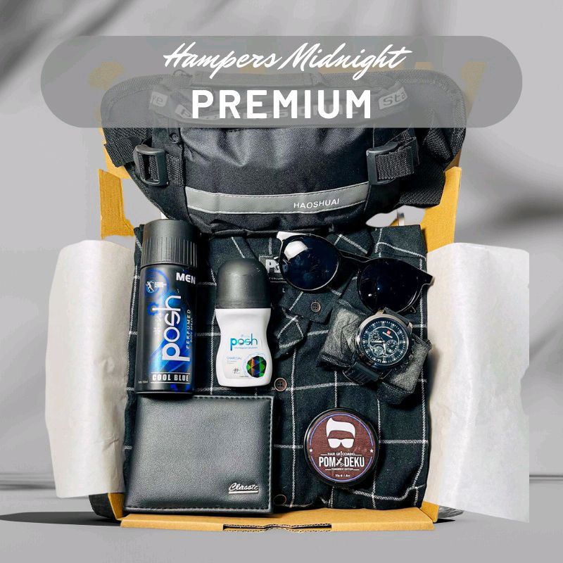 

Hampers Midnight Premium Cowok | Kado Ulang Tahun | Hampers Ulang Tahun | Hampers Kado Ulang Tahun |Gift Box Birthday