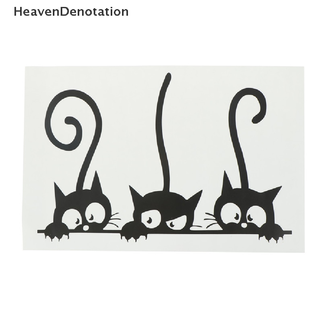 (Heavendenotation) Stiker Dinding Diy Gambar Kucing Hitam Untuk Dekorasi Kamar Anak