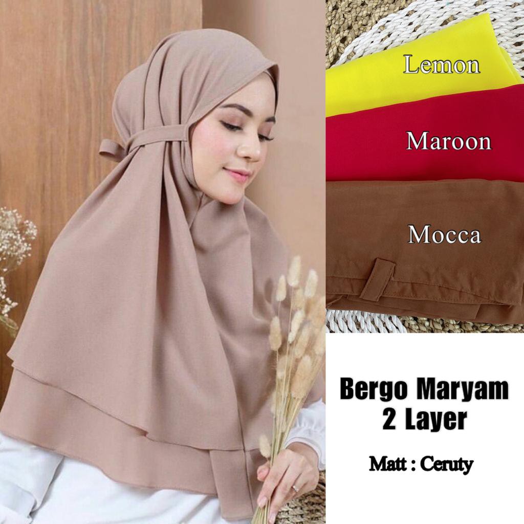 Maryam Syari Double Layer Maryam Lipit Original