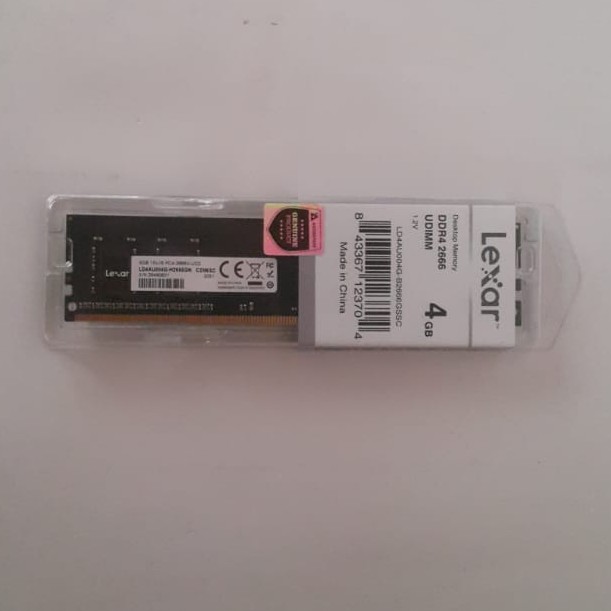 MEMORY DIMM LEXAR DDR4 4GB LD4AU004G-B2666GSSC - Ram Komputer / PC