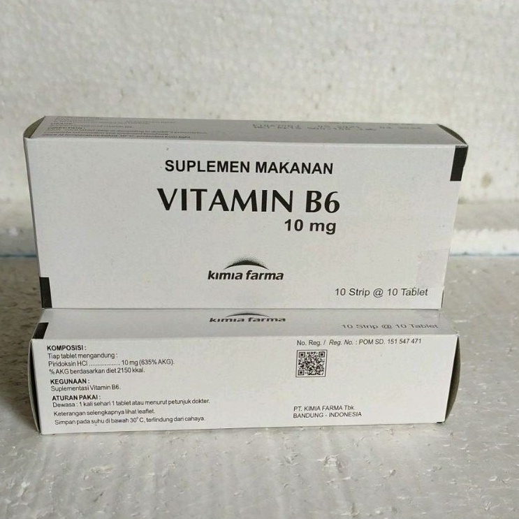 VITAMIN B6 KIMIA FARMA 10 mg" Harga per @ box/dus isi 100 tablet