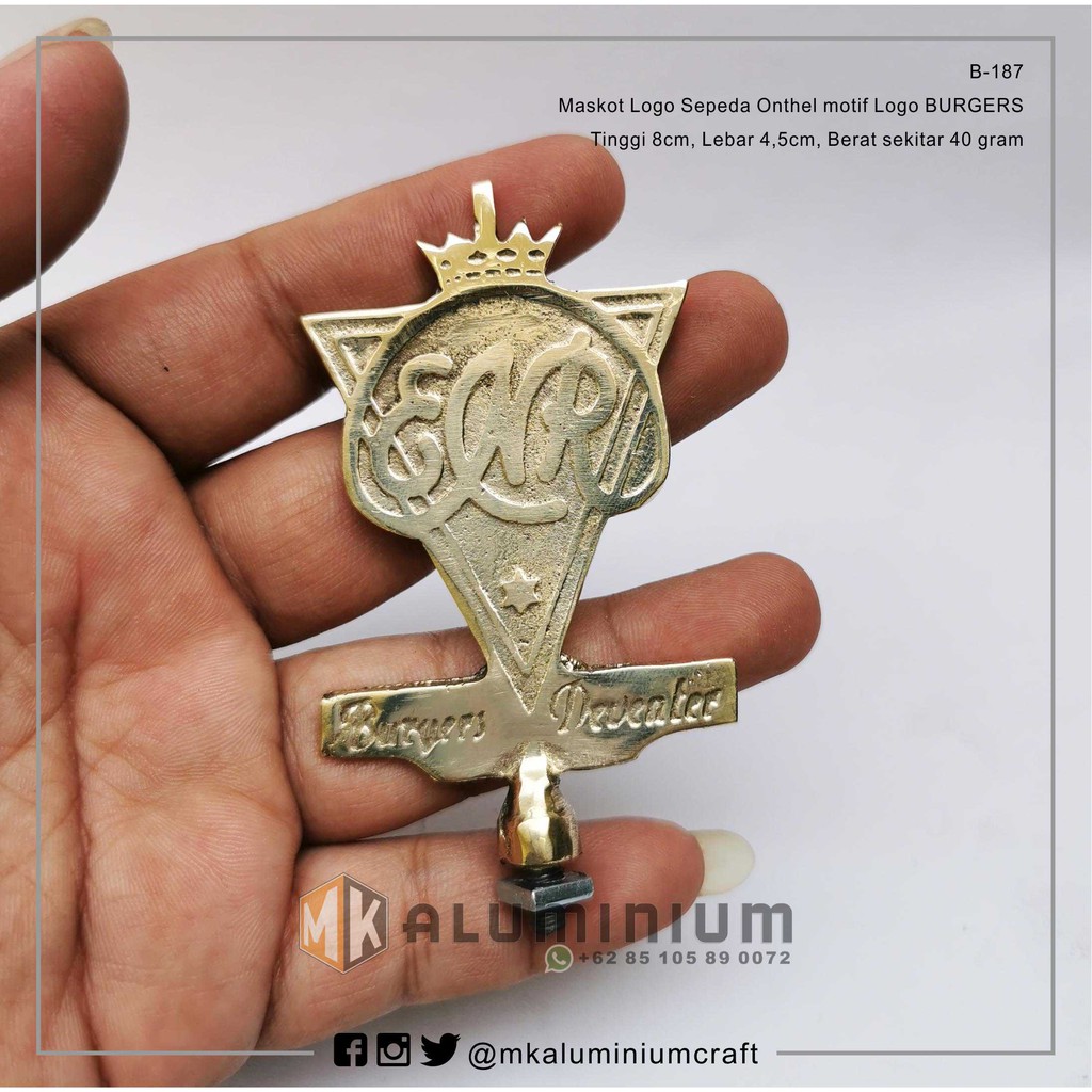 Slebor BURGERS - Maskot Slebor Sepeda Onthel Jawa motif BURGERS - B187 - MK Aluminium