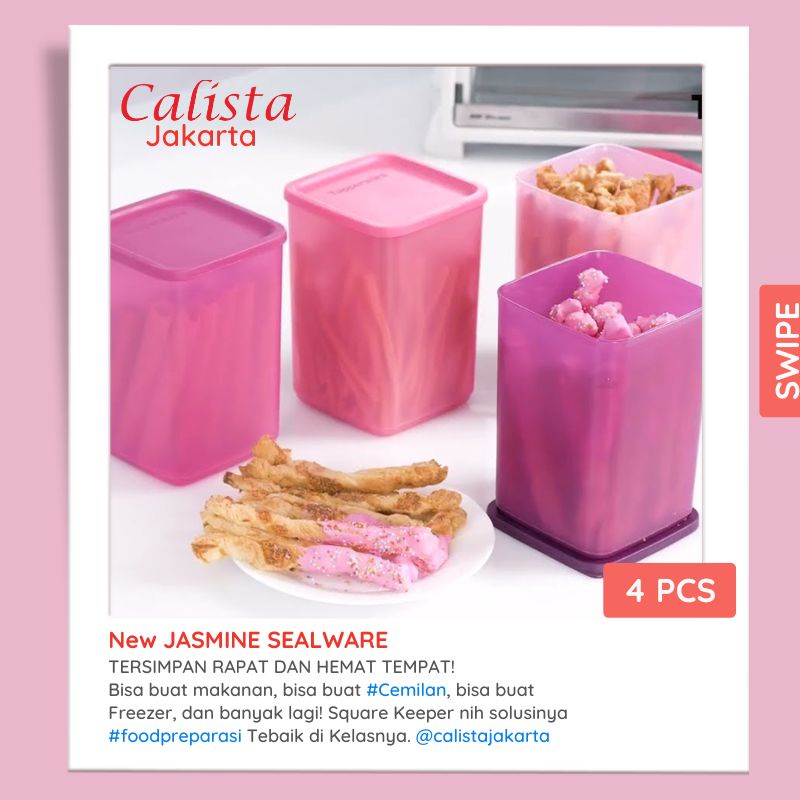 Jual Toples Set Pcs Calista Jasmine Ml Food Kontainer Food Preparation Kotak Penyimpanan