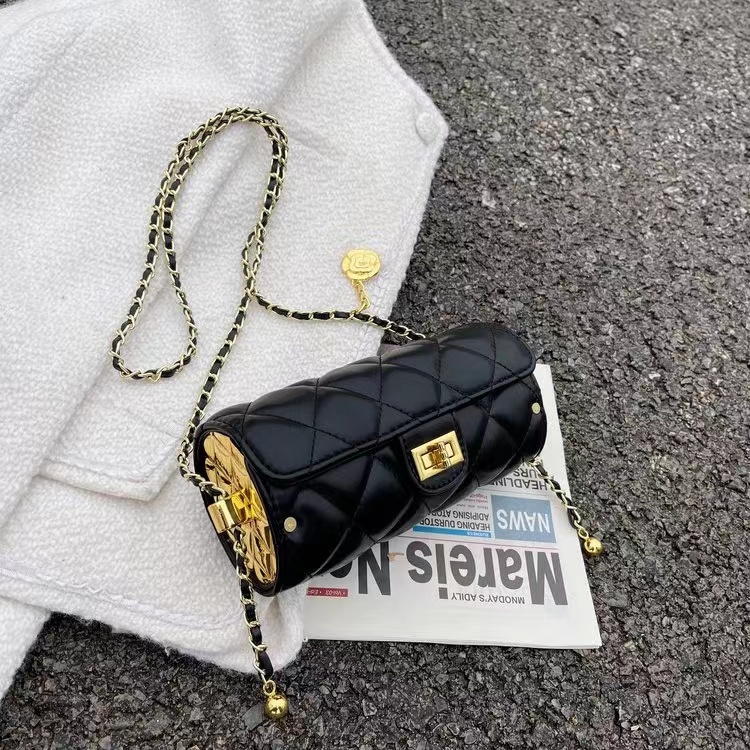 BJ32092 - BLACK/WHITE - TAS MINI PILLOW WANITA FASHION IMPORT MODIS ELEGAN TERMURAH TERLARIS TERBARU BAGSTORE JAKARTA TAS BATAM LT2092