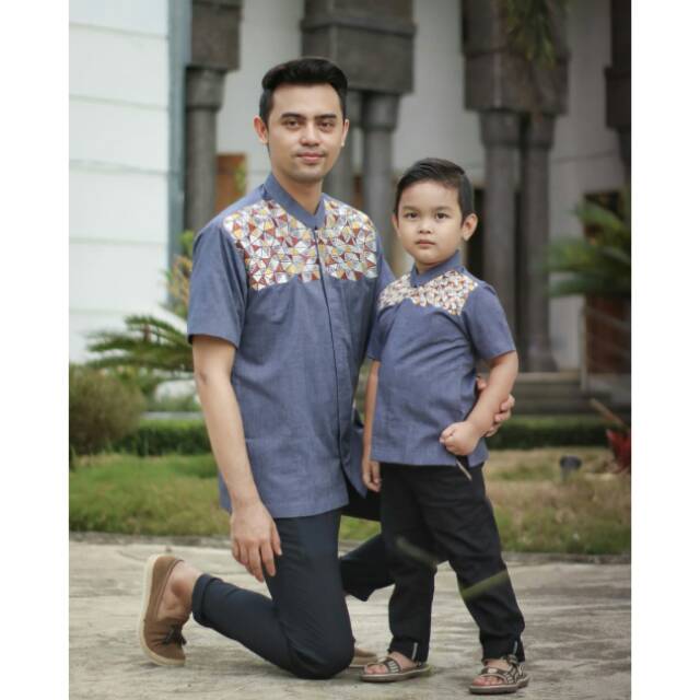 Baju Koko Pria Lengan Pendek. Koko Couple Ayah Anak Al Haramain B07
