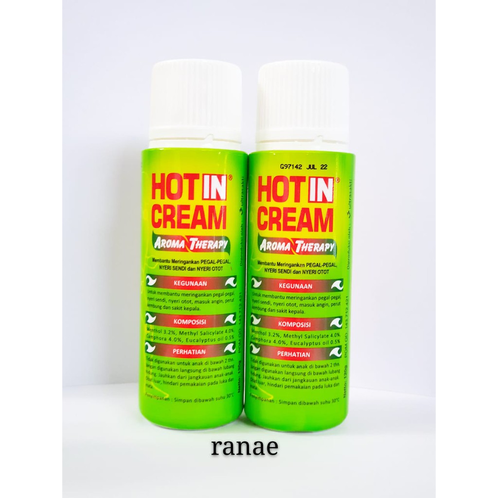 HOT IN CREAM AROMA THERAPY BOTOL HIJAU 120g