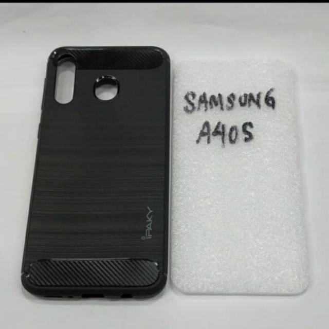 karet SAMSUNG A40S softcase ipaky SAMSUNG A40S silikon karet hitam