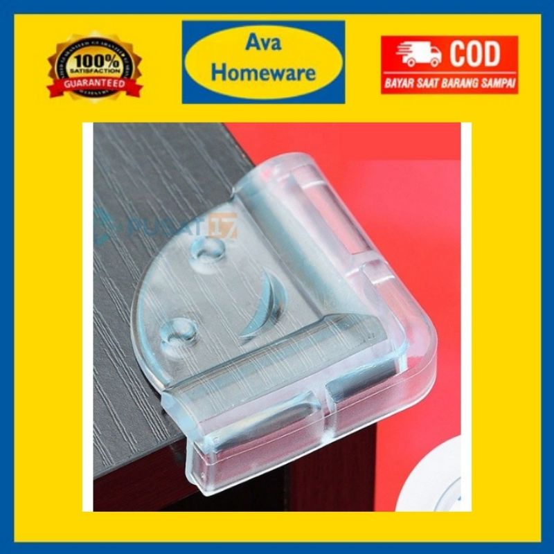 Silikon Pengaman Pengaman Sudut Meja -- AC 64 --  Transparan Pelindung Sudut Furniture Meja Lemari K