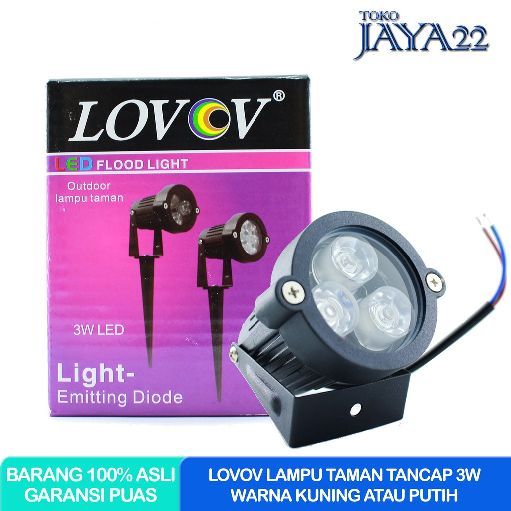 Lampu Sorot Taman Tancap LED 3W 220V - 3 mata LED