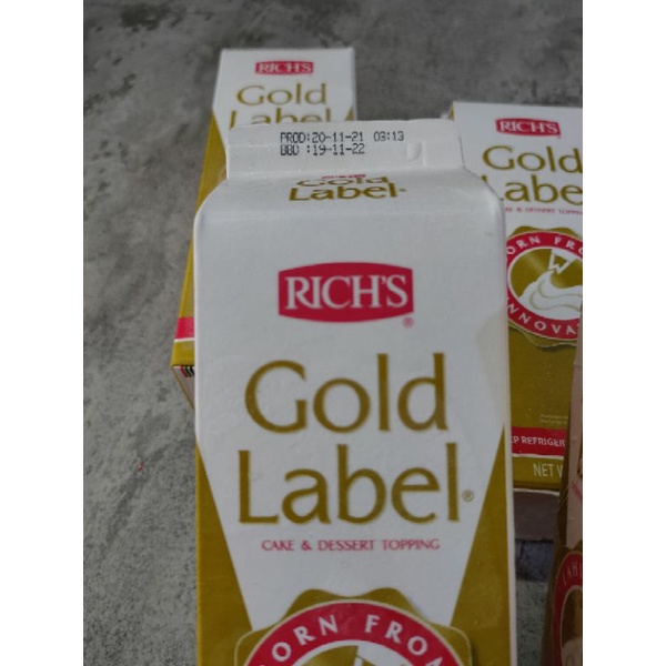 Richs Gold Label Non Dairy Whipping Cream 907 Gram // Rich // Rich's whipping Cream // Rich's Gold Label Whipping Cream