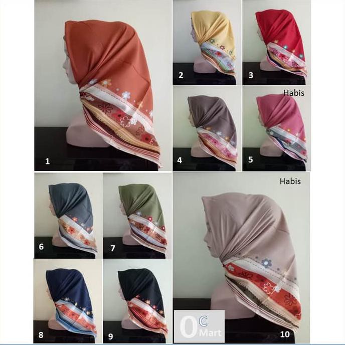 New Jilbab Hijab Segiempat Motif Umama Scarf - Osaka